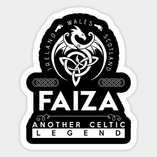 Faiza Name T Shirt - Another Celtic Legend Faiza Dragon Gift Item Sticker